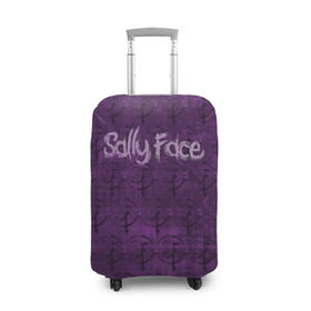 Чехол для чемодана 3D с принтом Sally Face (Pattern). , 86% полиэфир, 14% спандекс | двустороннее нанесение принта, прорези для ручек и колес | 