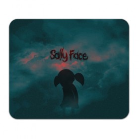 Коврик для мышки прямоугольный с принтом Sally Face (Силуэт). , натуральный каучук | размер 230 х 185 мм; запечатка лицевой стороны | Тематика изображения на принте: face | game | horror | larry | sally | sally face | sanity s fall | игра | ларри | мальчик с протезом | салли | салли фейс | ужасы