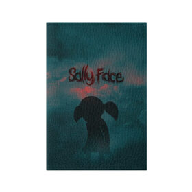 Обложка для паспорта матовая кожа с принтом Sally Face (Силуэт). , натуральная матовая кожа | размер 19,3 х 13,7 см; прозрачные пластиковые крепления | Тематика изображения на принте: face | game | horror | larry | sally | sally face | sanity s fall | игра | ларри | мальчик с протезом | салли | салли фейс | ужасы