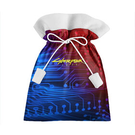 Подарочный 3D мешок с принтом Cyberpunk 2077 , 100% полиэстер | Размер: 29*39 см | Тематика изображения на принте: 2077 | cd projekt red | cyberpunk | cyberpunk 2077 | game | арт | будущее | видеоигра | игра | киберпанк 2077 | киборг | киборги