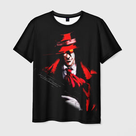 Мужская футболка 3D с принтом Хеллсинг (1) , 100% полиэфир | прямой крой, круглый вырез горловины, длина до линии бедер | anime | drakula | helsing | manga | аниме | вампир | дракула | манга | хеллсинг