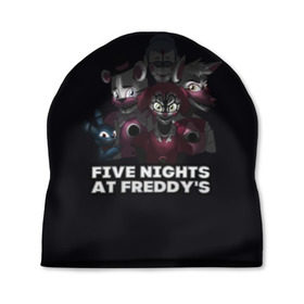 Шапка 3D с принтом Five Nights At Freddys , 100% полиэстер | универсальный размер, печать по всей поверхности изделия | 5 ночей с фредди | five nights at freddys | foxy | аниматроники | игра | компьютерная игра | робот | фокси | фредди | фреди | чика