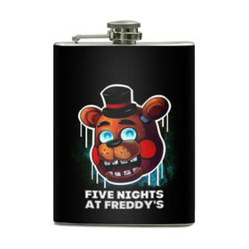 Фляга с принтом Five Nights At Freddy\s , металлический корпус | емкость 0,22 л, размер 125 х 94 мм. Виниловая наклейка запечатывается полностью | 