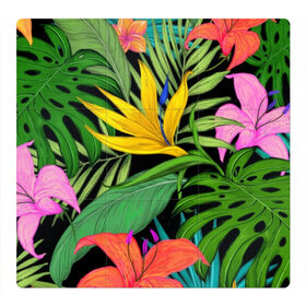Магнитный плакат 3Х3 с принтом Тропики. , Полимерный материал с магнитным слоем | 9 деталей размером 9*9 см | весна | красочная | природа | растения | тропические | цветы | яркая