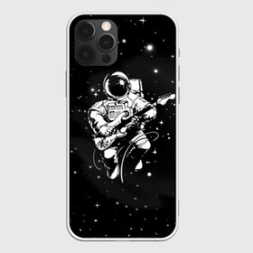 Чехол для iPhone 12 Pro Max с принтом Cosmorock , Силикон |  | cosmonaut | cosmos | guitar | music | rock | space | spacesuit | star | гитара | звезда | космонавт | космос | музыка | скафандр