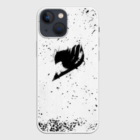 Чехол для iPhone 13 mini с принтом Черный логотип Хвост Феи на белом ,  |  | fairy tail | акнология | грей | демон | зереф | игнил | люси хартфилия | мавис вермилион | маг | маги | манга | нацу | нацу драгнил | сердце гримуара | тартарос | хвост феи | хэппи | эльза скарлет