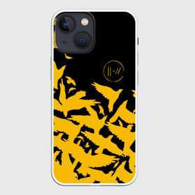 Чехол для iPhone 13 mini с принтом TWENTY ONE PILOTS | 21 PILOTS | TOP ,  |  | 21 pilots | 21p | birds | music | rock | top | trench | twenty one pilots | вороны | группа | музыка | птицы | рок