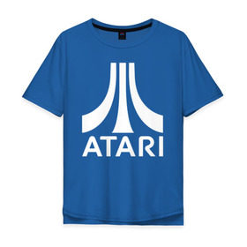 Мужская футболка хлопок Oversize с принтом ATARI , 100% хлопок | свободный крой, круглый ворот, “спинка” длиннее передней части | atari | company | france | games | logo | videogame | атари | видеоигры | компания | компьютерные игры | лого | франция