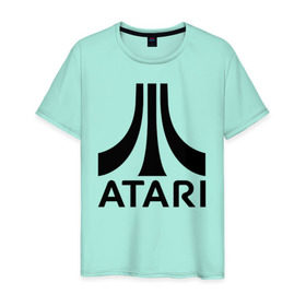 Мужская футболка хлопок с принтом ATARI , 100% хлопок | прямой крой, круглый вырез горловины, длина до линии бедер, слегка спущенное плечо. | atari | company | france | games | logo | videogame | атари | видеоигры | компания | компьютерные игры | лого | франция