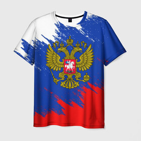 Мужская футболка 3D с принтом RUSSIA SPORT , 100% полиэфир | прямой крой, круглый вырез горловины, длина до линии бедер | fc | football | football club | patriot | russia | sport | патриотизм | россия | спорт | спортивные | униформа | фирменные цвета | фк | футбол | футбольный клуб | я русский