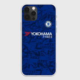 Чехол для iPhone 12 Pro с принтом Chelsea home 19-20 , силикон | область печати: задняя сторона чехла, без боковых панелей | champions league | chelsea | england | hazard | kante | азар | англия | канте | лига чемпионов | челси