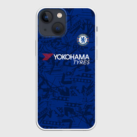 Чехол для iPhone 13 mini с принтом Chelsea home 19 20 ,  |  | Тематика изображения на принте: champions league | chelsea | england | hazard | kante | азар | англия | канте | лига чемпионов | челси