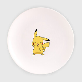 Тарелка 3D с принтом Улыбчивый Пикачу , фарфор | диаметр - 210 мм
диаметр для нанесения принта - 120 мм | detective pikachu | pikachu | pokeball | pokemon | детектив пикачу | пикачу | покебол | покемон