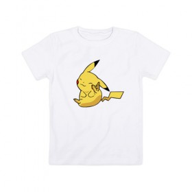 Детская футболка хлопок с принтом Пикачу , 100% хлопок | круглый вырез горловины, полуприлегающий силуэт, длина до линии бедер | detective pikachu | pikachu | pokeball | pokemon | детектив пикачу | пикачу | покебол | покемон