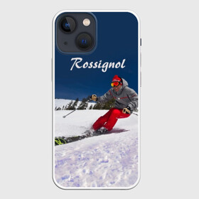 Чехол для iPhone 13 mini с принтом Rossignol ,  |  | france | movement | rossignol | snow | speed | вершина | горные лыжи | горы | движение | скорость | снег | франция