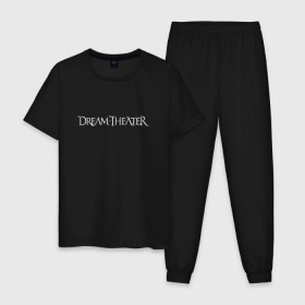 Мужская пижама хлопок с принтом Dream Theater logo , 100% хлопок | брюки и футболка прямого кроя, без карманов, на брюках мягкая резинка на поясе и по низу штанин
 | dream theater | dt | goth | gothic | metal | music | rock | готика | метал | рок | симфони метал