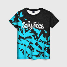 Женская футболка 3D с принтом SALLY FACE , 100% полиэфир ( синтетическое хлопкоподобное полотно) | прямой крой, круглый вырез горловины, длина до линии бедер | birds | face | game | horror | larry | sally | sally face | sanity s fall | вороны | игра | ларри | мальчик с протезом | птицы | салли | салли фейс | ужасы