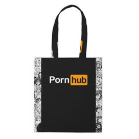 Шоппер 3D с принтом PORNHUB AHEGAO , 100% полиэстер | Плотность: 200 г/м2; Размер: 34×35 см; Высота лямок: 30 см | ahegao | anime | kawai | kowai | logo | oppai | otaku | senpai | sugoi | waifu | yandere | аниме | ахегао | ковай | культура | лого | надписи | отаку | сенпай | тренд | я