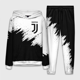 Женский костюм 3D (с толстовкой) с принтом JUVENTUS SPORT ,  |  | black and white | cr7 | fc | football | football club | juve | juventus | ronaldo | sport | роналдо | спорт | спортивные | униформа | фирменные цвета | фк | футбол | футбольный клуб | черно белый | ювентус