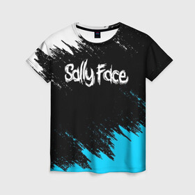 Женская футболка 3D с принтом SALLY FACE , 100% полиэфир ( синтетическое хлопкоподобное полотно) | прямой крой, круглый вырез горловины, длина до линии бедер | face | game | horror | larry | sally | sally face | sanity s fall | брызги | игра | краски | ларри | мальчик с протезом | салли | салли фейс | ужасы
