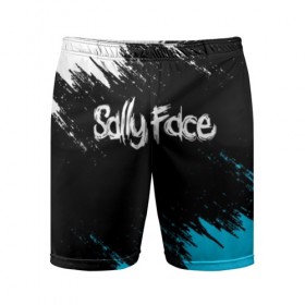 Мужские шорты 3D спортивные с принтом SALLY FACE ,  |  | face | game | horror | larry | sally | sally face | sanity s fall | брызги | игра | краски | ларри | мальчик с протезом | салли | салли фейс | ужасы