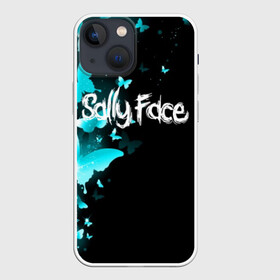 Чехол для iPhone 13 mini с принтом SALLY FACE ,  |  | Тематика изображения на принте: face | game | horror | larry | sally | sally face | sanity s fall | бабочки | игра | ларри | мальчик с протезом | салли | салли фейс | ужасы