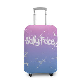 Чехол для чемодана 3D с принтом SALLY FACE , 86% полиэфир, 14% спандекс | двустороннее нанесение принта, прорези для ручек и колес | face | game | horror | larry | sally | sally face | sanity s fall | брызги | игра | краски | ларри | мальчик с протезом | салли | салли фейс | ужасы