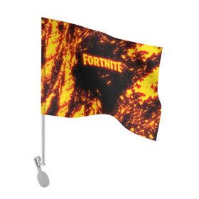 Флаг для автомобиля с принтом FORTNITE FIRE STORM , 100% полиэстер | Размер: 30*21 см | 2019 | armor | armour | cybersport | esport | fire | flame | fortnite | game | llama | logo | броня | игра | киберспорт | лама | огонь | фиолетовый | фирменные цвета | фортнайт