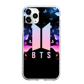 Чехол для iPhone 11 Pro матовый с принтом BTS BUTTERFLIES , Силикон |  | bangtan boys | bt21 | bts | bts army | bts stickers | butterflies | j hope | jimin | jin | jungkook | k pop | rap monster | rapmon | suga | v | бабочки | бтс | корея | стикеры bts