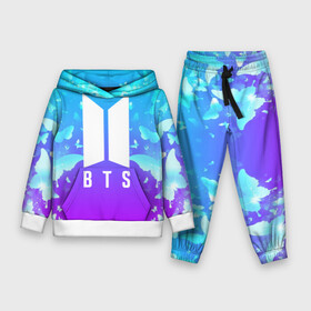 Детский костюм 3D (с толстовкой) с принтом BTS BUTTERFLIES ,  |  | bangtan boys | bt21 | bts | bts army | bts stickers | butterflies | j hope | jimin | jin | jungkook | k pop | rap monster | rapmon | suga | v | бабочки | бтс | корея | стикеры bts