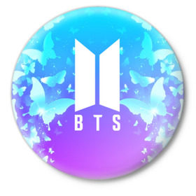 Значок с принтом BTS BUTTERFLIES ,  металл | круглая форма, металлическая застежка в виде булавки | bangtan boys | bt21 | bts | bts army | bts stickers | butterflies | j hope | jimin | jin | jungkook | k pop | rap monster | rapmon | suga | v | бабочки | бтс | корея | стикеры bts