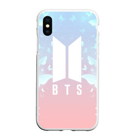 Чехол для iPhone XS Max матовый с принтом BTS BUTTERFLIES , Силикон | Область печати: задняя сторона чехла, без боковых панелей | bangtan boys | bt21 | bts | bts army | bts stickers | butterflies | j hope | jimin | jin | jungkook | k pop | rap monster | rapmon | suga | v | бабочки | бтс | корея | стикеры bts