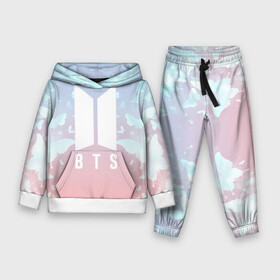 Детский костюм 3D (с толстовкой) с принтом BTS BUTTERFLIES ,  |  | bangtan boys | bt21 | bts | bts army | bts stickers | butterflies | j hope | jimin | jin | jungkook | k pop | rap monster | rapmon | suga | v | бабочки | бтс | корея | стикеры bts