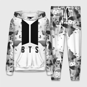 Женский костюм 3D (с толстовкой) с принтом BTS BUTTERFLIES ,  |  | bangtan boys | bt21 | bts | bts army | bts stickers | butterflies | j hope | jimin | jin | jungkook | k pop | rap monster | rapmon | suga | v | бабочки | бтс | корея | стикеры bts