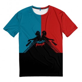 Мужская футболка 3D с принтом Daft Punk , 100% полиэфир | прямой крой, круглый вырез горловины, длина до линии бедер | blue | club | daft punk | music | red | style | trans | бас | басс | дафт панк | клуб | клубная | красный | мода | молодость | музыка | надпись | рейв | стиль | транс | электромузыка