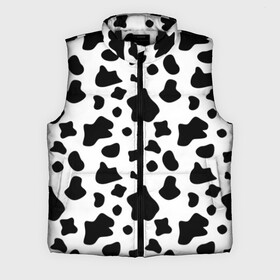 Мужской жилет утепленный 3D с принтом Корова ,  |  | animal | black white | cow | pattern | животное | кавай | корова | паттерн | пятна | черно белое