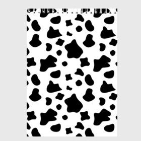 Скетчбук с принтом Корова , 100% бумага
 | 48 листов, плотность листов — 100 г/м2, плотность картонной обложки — 250 г/м2. Листы скреплены сверху удобной пружинной спиралью | Тематика изображения на принте: animal | black white | cow | pattern | животное | кавай | корова | паттерн | пятна | черно белое