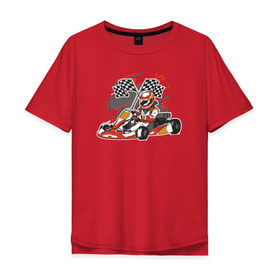 Мужская футболка хлопок Oversize с принтом Картинг , 100% хлопок | свободный крой, круглый ворот, “спинка” длиннее передней части | cart | f1 | formula 1 | автомобиль | гонка | гонки | гоночные | гоночный | картинг | машина | суперкарт | формула 1