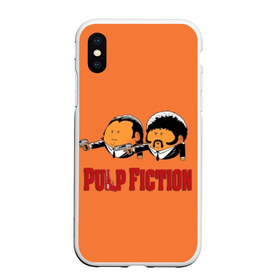 Чехол для iPhone XS Max матовый с принтом Pulp Fiction - Art 2 , Силикон | Область печати: задняя сторона чехла, без боковых панелей | art | film | movie | pulp fiction | tarantino | кино | криминальное чтиво | приколы | тарантино | фильмы