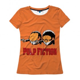 Женская футболка 3D с принтом Pulp Fiction - Art 2 , 100% полиэфир ( синтетическое хлопкоподобное полотно) | прямой крой, круглый вырез горловины, длина до линии бедер | Тематика изображения на принте: art | film | movie | pulp fiction | tarantino | кино | криминальное чтиво | приколы | тарантино | фильмы