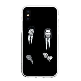 Чехол для iPhone XS Max матовый с принтом Pulp Fiction - Art 3 , Силикон | Область печати: задняя сторона чехла, без боковых панелей | art | film | movie | pulp fiction | tarantino | кино | криминальное чтиво | приколы | тарантино | фильмы