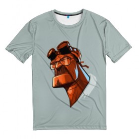 Мужская футболка 3D с принтом Hellbad , 100% полиэфир | прямой крой, круглый вырез горловины, длина до линии бедер | art | breaking bad | hellboy | movie | арт. кино | во все тяжкие | приколы | сериалы | фильмы | хелбой | хеллбой | хэллбой