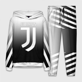 Женский костюм 3D (с толстовкой) с принтом JUVENTUS ,  |  | cr7 | fc | football | football club | juve | juventus | ronaldo | sport | роналдо | спорт | спортивные | униформа | фирменные цвета | фк | футбол | футбольный клуб | ювентус