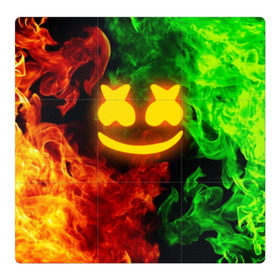 Магнитный плакат 3Х3 с принтом MARSHMELLO TOXIC , Полимерный материал с магнитным слоем | 9 деталей размером 9*9 см | dj | fire | flame | marshmello | toxic flame | usa | америка | клубная музыка | маршмелло | музыка | музыкант | огонь