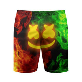 Мужские шорты 3D спортивные с принтом MARSHMELLO TOXIC ,  |  | Тематика изображения на принте: dj | fire | flame | marshmello | toxic flame | usa | америка | клубная музыка | маршмелло | музыка | музыкант | огонь