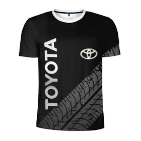 Мужская футболка 3D спортивная с принтом Toyota , 100% полиэстер с улучшенными характеристиками | приталенный силуэт, круглая горловина, широкие плечи, сужается к линии бедра | toyota | абстракция | авто | автомобиль | лого | логотип | машина | таета | тоета | тойота