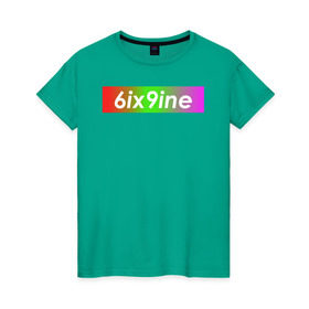 Женская футболка хлопок с принтом 6ix9ine , 100% хлопок | прямой крой, круглый вырез горловины, длина до линии бедер, слегка спущенное плечо | 6ix9ine | bebe | daniel hernandez | rap | stoopid | tekashi | рэп | сикснайн | текаши
