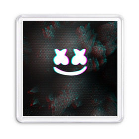 Магнит 55*55 с принтом MARSHMELLO , Пластик | Размер: 65*65 мм; Размер печати: 55*55 мм | dj | glitch | marshmello | usa | америка | глитч | клубная музыка | маршмелло | музыка | музыкант