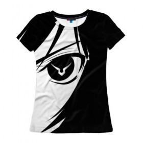 Женская футболка 3D с принтом Code Geass (Глаз Лелуша). , 100% полиэфир ( синтетическое хлопкоподобное полотно) | прямой крой, круглый вырез горловины, длина до линии бедер | аниме | глаз лелуша | знак гиаса | код гиас | силуэт | эмблема