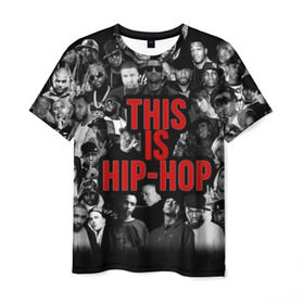 Мужская футболка 3D с принтом This is Hip-Hop , 100% полиэфир | прямой крой, круглый вырез горловины, длина до линии бедер | 50 cent | dr dre | eminem | hip hop | music | snoop dog | исполнители | музыка | музыканты | хип хоп